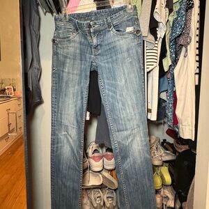 Armani Exchange Blue Straight Leg Jeans